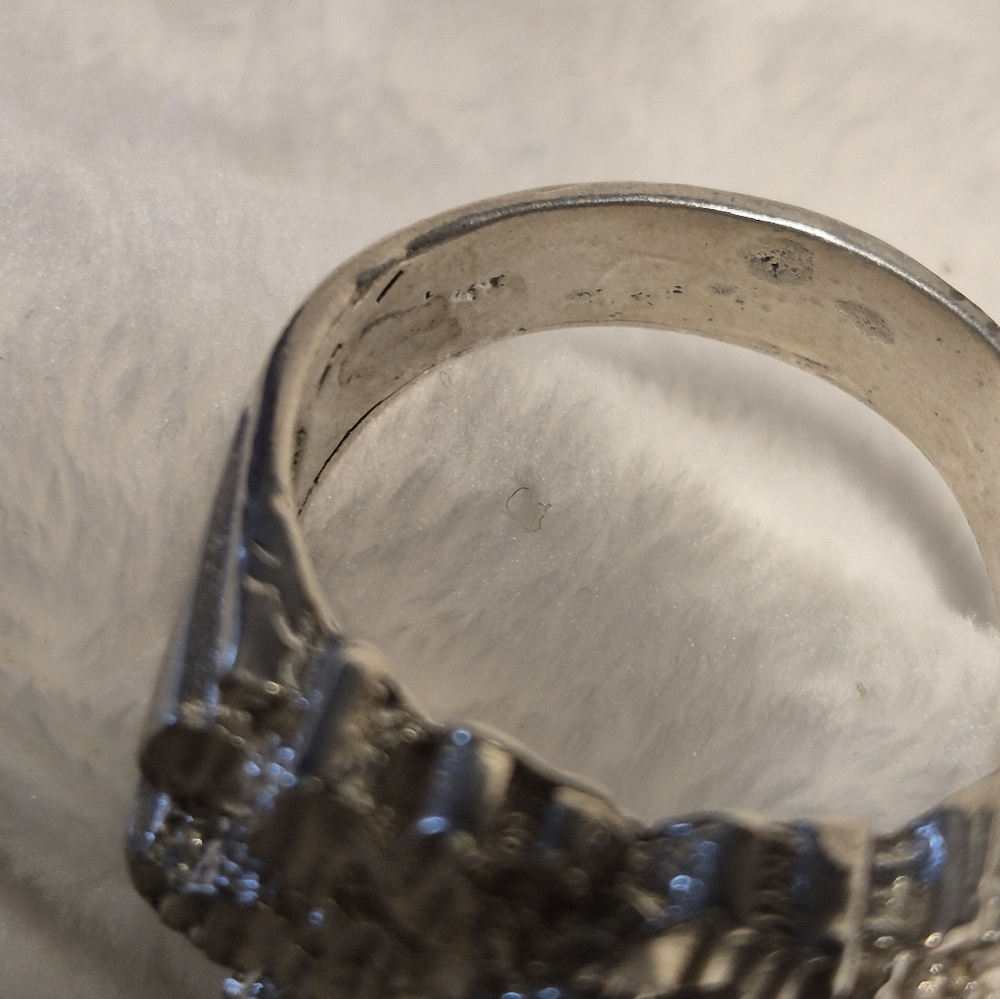 Solid Sterling Silver Brutalist Chunky Ring. 925 … - image 5